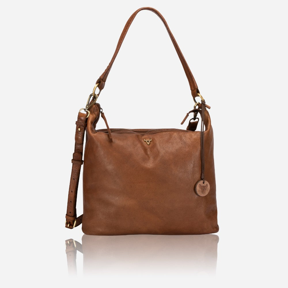 Leather hobo best sale sling bag