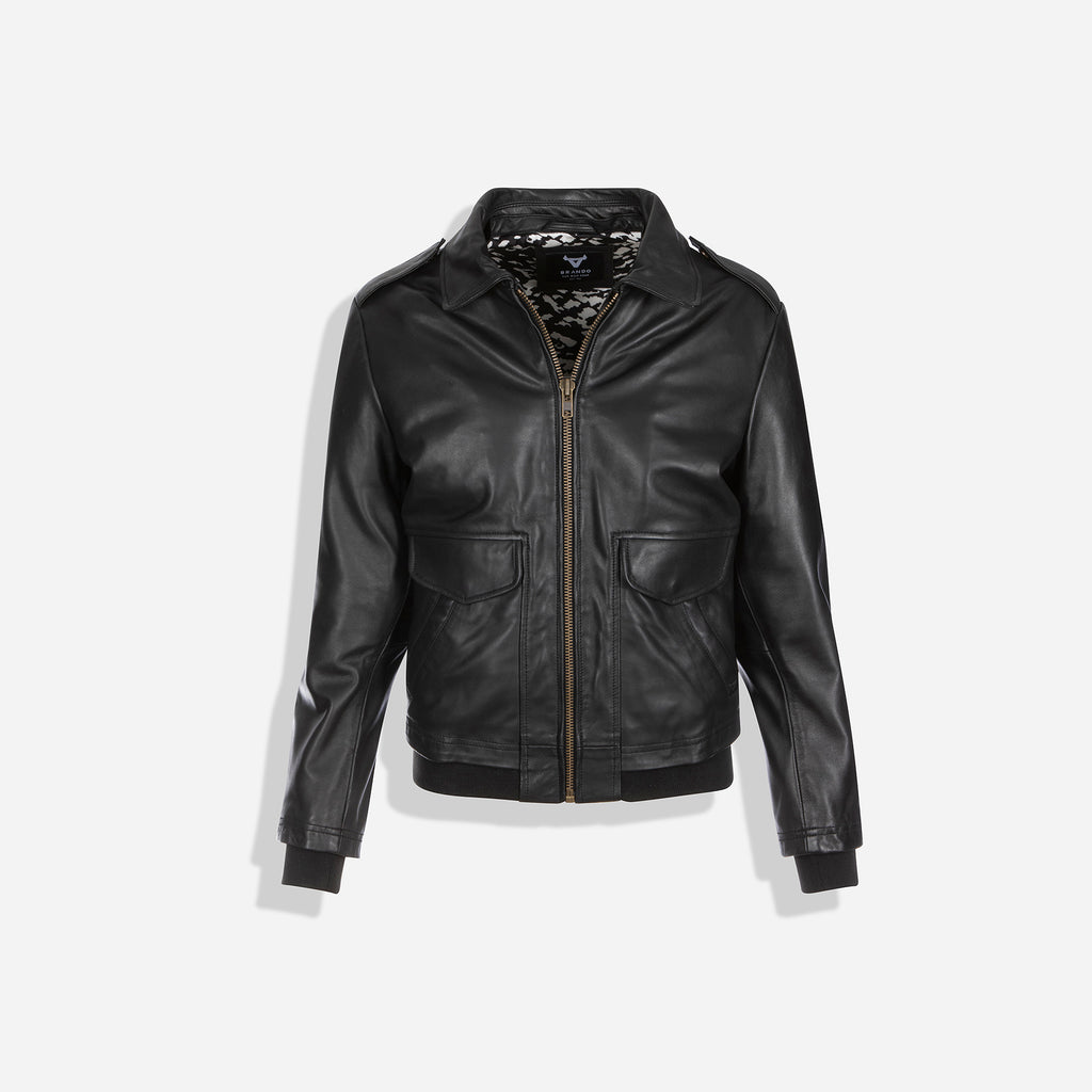 Ladies Leather Jacket Black