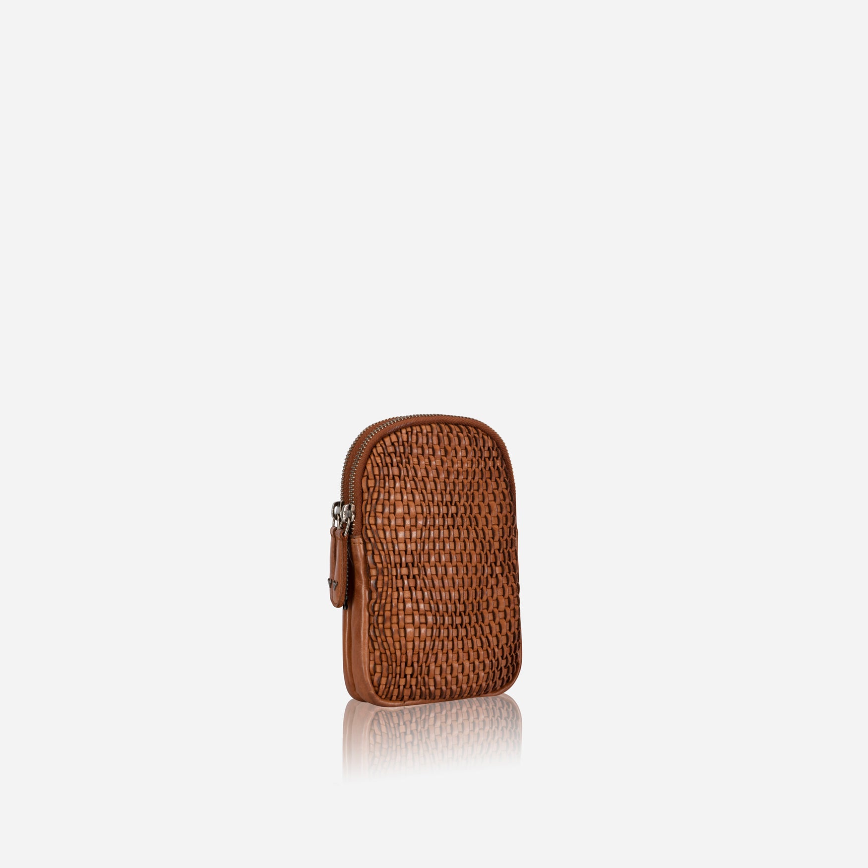 Bell Washed Leather Phone Bag, Cognac