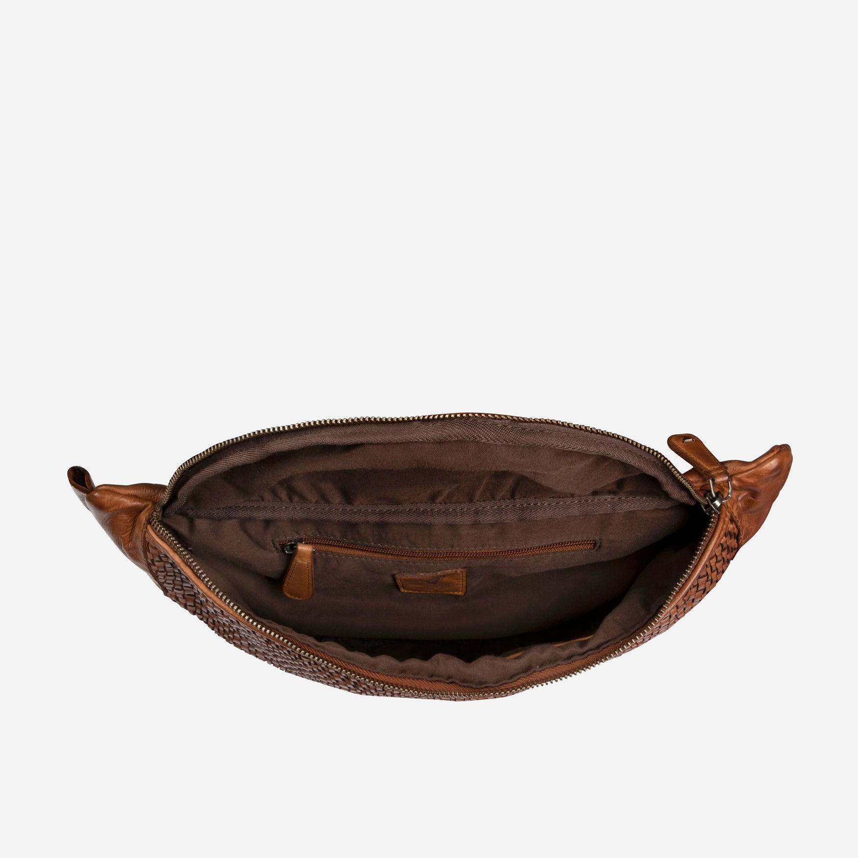 Bell Washed Leather Maxi Waistbag, Cognac